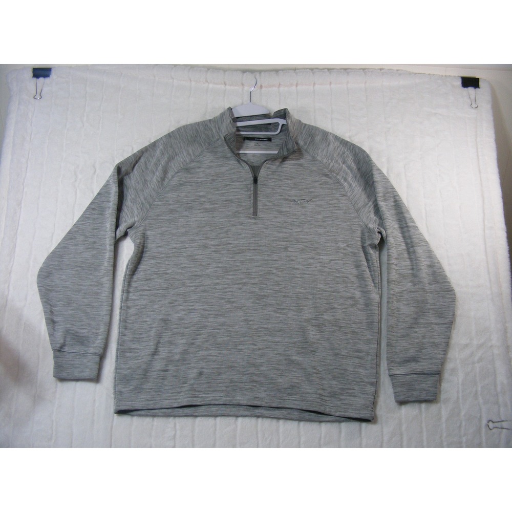 Greg Norman Quarter Zip Pullover Mens Large Grey Excellent Space Dye Golf Shirt
